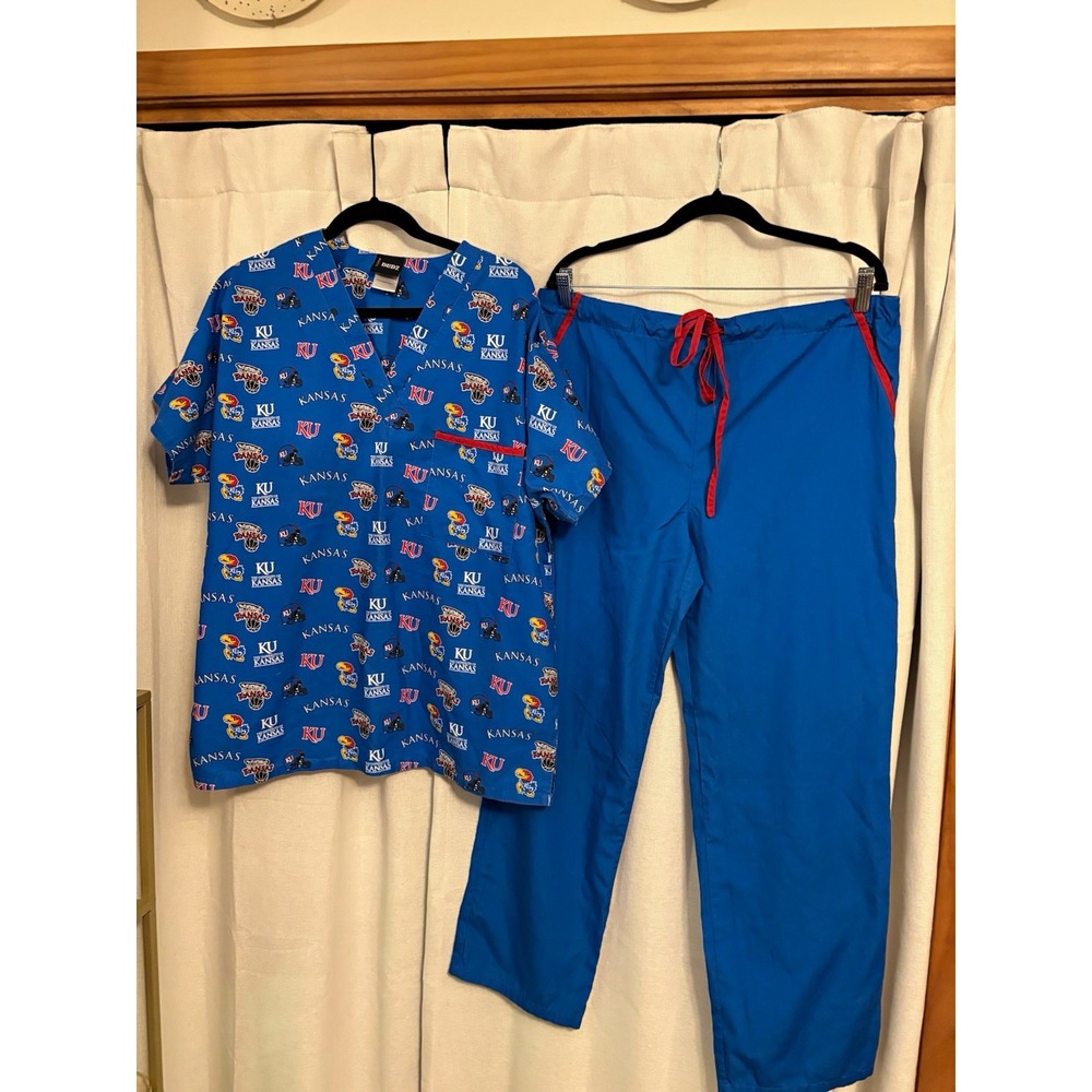 Scrub Dudz University of Kansas KU Scrub Set Jayhawks Unisex M